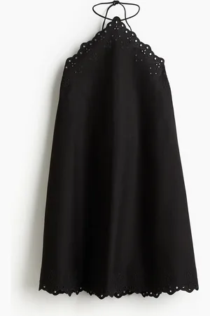 H&M Strandkleid mit Broderie Anglaise - Schwarz