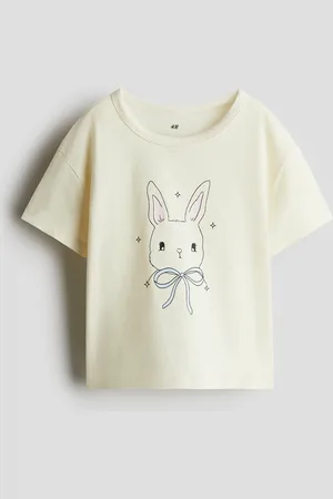 H&M Jerseyshirt mit Print - Gelb
