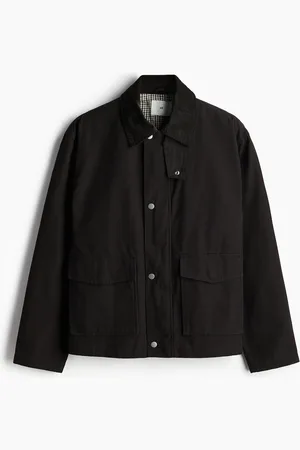 H&M Canvasjacke in Regular Fit - Schwarz