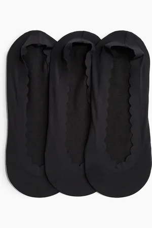 H&M 3er-Pack Weit ausgeschnittene Socken - Schwarz