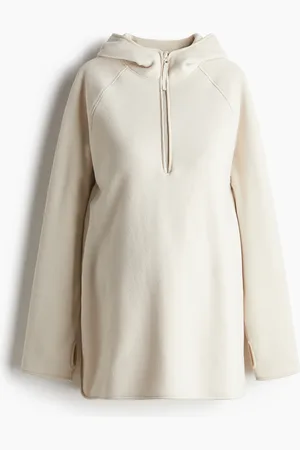 H&M MAMA Before & After Fleecejacke mit Kapuze - Beige