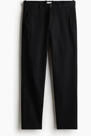 H&M Baumwollchino in Slim Fit - Schwarz