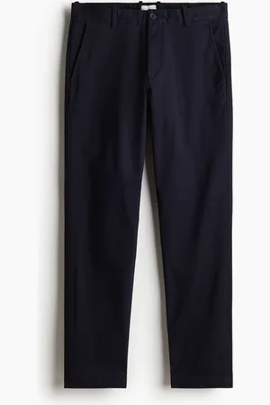 H&M Baumwollchino in Slim Fit - Blau