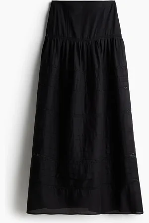 H&M Maxirock in A-Linie - Schwarz