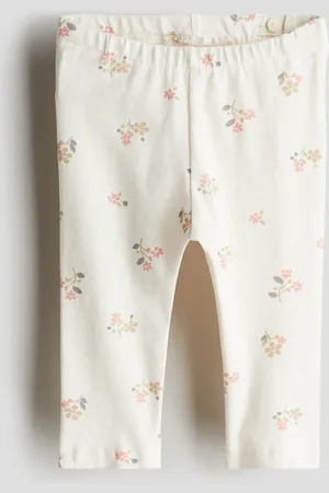 H&M Baumwollleggings - Weiß