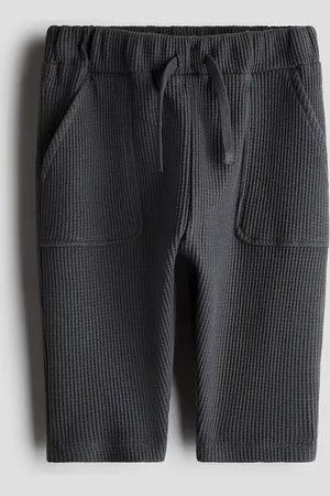 H&M Joggpants aus Baumwolle mit Waffelstruktur - Grau