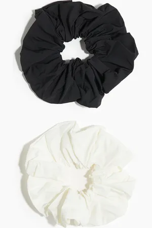 H&M 2er-Pack Nylon-Scrunchies - Weiß