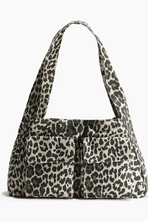 H&M Shopper aus Baumwolltwill - Braun