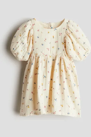 H&M Kleid aus Baumwoll-Seersucker - Beige