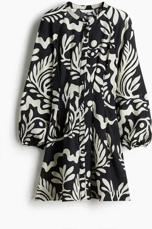 H&M Tailliertes Kleid - Schwarz