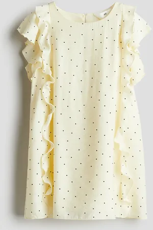H&M Kleid mit Volants - Gelb