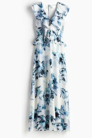 H&M Volantkleid - Beige