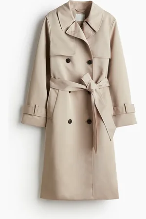 H&M Zweireihiger Trenchcoat aus Twill - Beige