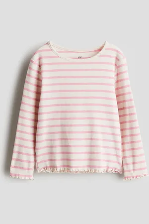 H&M Langarmshirt aus Jersey - Pink