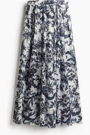 H&M Maxirock aus Chiffon - Blau