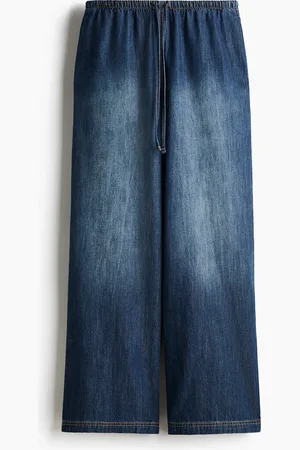 H&M Denimhose mit Kordelzug - Blau
