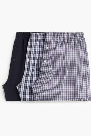 H&M 3er-Pack Boxershorts aus Baumwollstoff - Blau