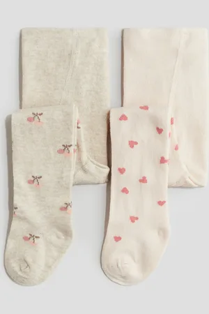 H&M 2er-Pack Strumpfhosen - Pink