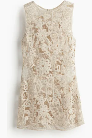 H&M Strandkleid im Häkellook - Beige