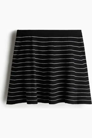 H&M Ausgestellter Rock aus Feinstrick - Schwarz