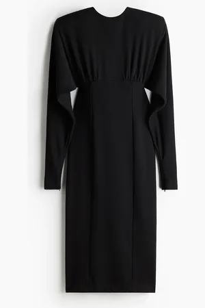 H&M Sweatshirt-Kleid mit Fledermausärmeln - Schwarz