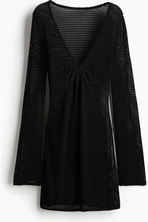 H&M Pointelle-knit beach dress - Schwarz
