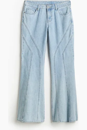 H&M Flared Low Jeans - Blau