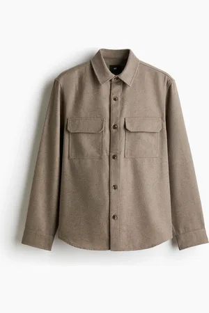 H&M Gefilztes Overshirt in Regular Fit - Braun