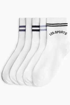 H&M 5er-Pack Socken - Weiß