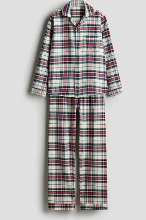 H&M Pyjama aus Baumwollflanell - Beige