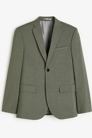 H&M Einreihiges Sakko in Slim Fit - Grün