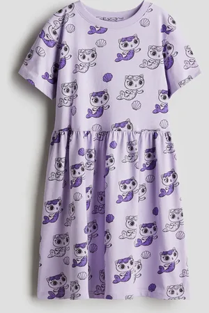 H&M Jerseykleid mit Print - Lila