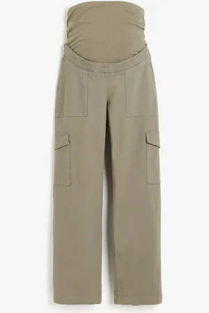 H&M MAMA Cargohose aus Twill - Grün