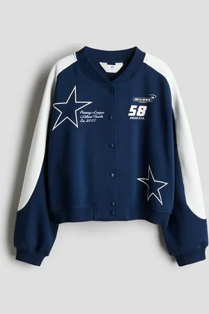 H&M Oversized Baseballjacke - Blau
