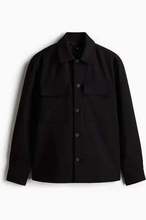 H&M Overshirt in Regular Fit - Schwarz