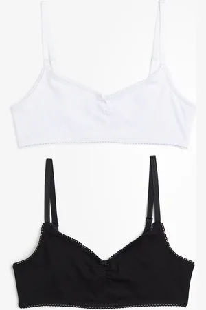 H&M 2er-Pack Unwattierte Bralettes - Schwarz