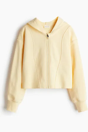 H&M Kurze Sport-Hoodiejacke - Gelb