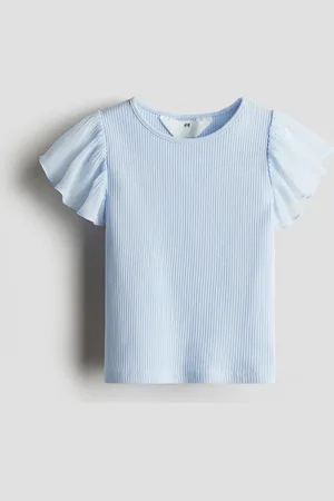 H&M Shirt mit Chiffonärmeln - Blau