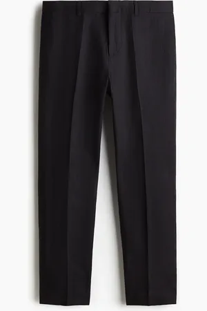 H&M Anzughose aus Leinen in Slim Fit - Blau