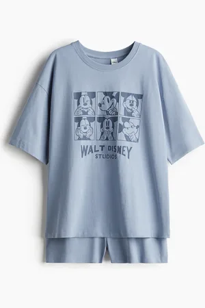 H&M Bedruckter Pyjama - Blau