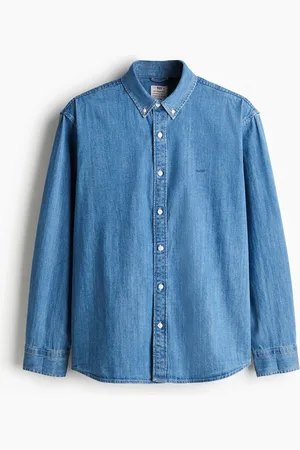 H&M Authentic Button-down Shirt - Blau