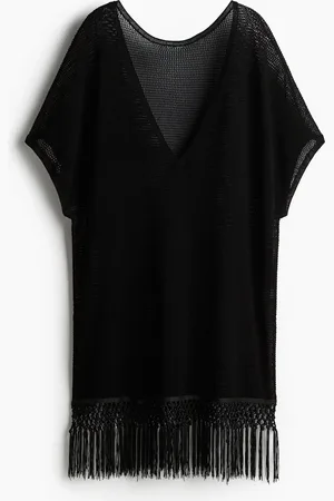 H&M Strandkaftan in Ajourstrick - Schwarz