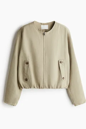 H&M Pilotenjacke aus Leinenmix - Beige