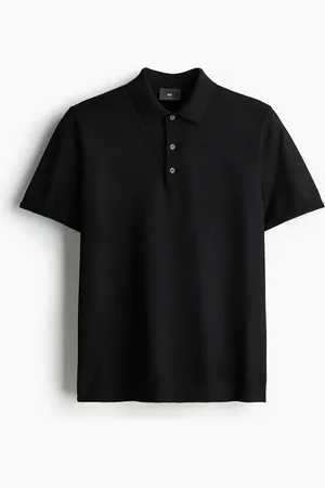 H&M Poloshirt in Slim Fit - Schwarz