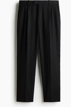 H&M Elegante Hose aus Leinenmix in Regular Fit - Schwarz