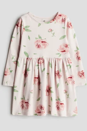 H&M Bedrucktes Baumwollkleid - Pink