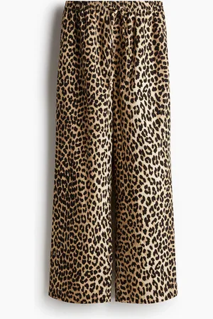 H&M Baumwollhose mit Kordelzug - Beige