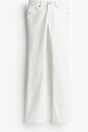 H&M Flared Low Jeans - Weiß