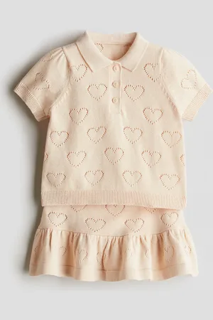 H&M 2-teiliges Set in Musterstrick - Orange