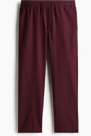 H&M Popelinehose in Relaxed Fit - Rot